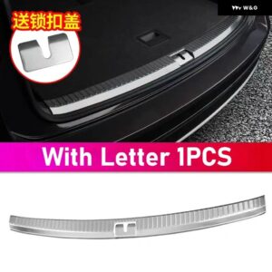 カーアクセサリー VOLKSWAGEN TERAMONT 2017-2023 ステンレス スレッショルドガード トランク スレッショルドガード 傷防止 - Silver Brushed B