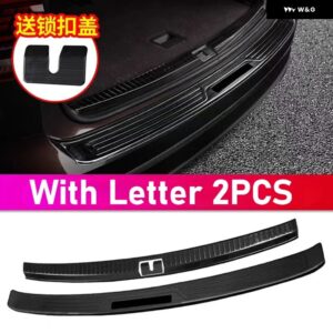 カーアクセサリー VOLKSWAGEN TERAMONT 2017-2023 ステンレス スレッショルドガード トランク スレッショルドガード 傷防止 - Black brushed A