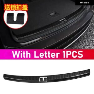 カーアクセサリー VOLKSWAGEN TERAMONT 2017-2023 ステンレス スレッショルドガード トランク スレッショルドガード 傷防止 - Black brushed B