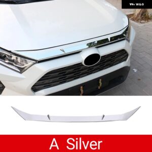 トヨタ RAV4 2019 - 24 XA50 ハイブリッド ABS フロント グリル グリル フード エンジン カバー トリム アクセサリー - A silver