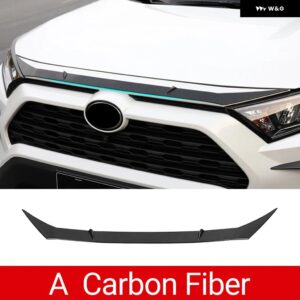 トヨタ RAV4 2019 - 24 XA50 ハイブリッド ABS フロント グリル グリル フード エンジン カバー トリム アクセサリー - A Carbon Fiber