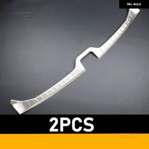 カーアクセサリー VOLVO XC60 2009 - 2017 ステンレス リア バンパー プロテクター シル トランク トレッドプレート トリム - Silver Brushed A B