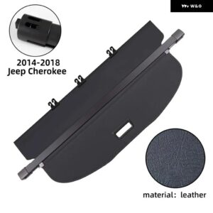 2014-2021 ジープ チェロキー カーゴカバー トランク 格納式 パーセルラック 防水 シールド プライバシーカーゴカバー 自動車アクセサリー - 2014-2018 leather