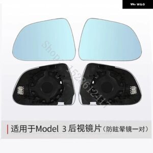 TESLA MODEL 3 Y X S 800R 広角大型ビジョンバックミラー ヒーター交換品 防眩 リバース 1ペアアクセサリー - tesla model 3 Blue