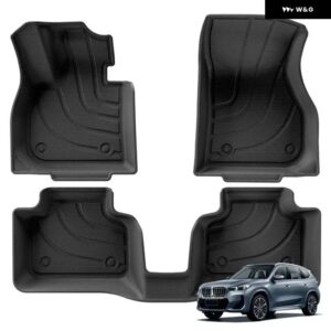 車 トランク マット BMW X1 2023 TPE 車用フロアマット 全ウェザー型 滑り止め リア トランク マット カーゴライナー シートバック 汚れ防止 パッド - Floor Mat