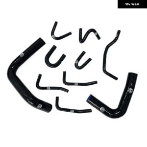 シリコン ラジエーター ホースキット + バキュームホースキット トヨタ ピックアップ 3.0L V6 91 1990-1995 13個 レッド/ブルー/ブラック - k8-115 -116 black