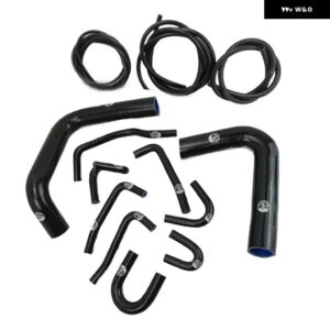 シリコン ラジエーター ホースキット + バキュームホースキット トヨタ ピックアップ 3.0L V6 91 1990-1995 13個 レッド/ブルー/ブラック - k8-115 -116 -V black