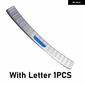 カーアクセサリー フォード フォーカス ハンティングエディション 2021 - 2023 リア バンパー プロテクター シル トランク リアガード トレッドプレート カ - Silver Brushed A