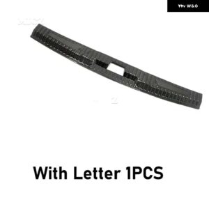 カーアクセサリー フォード フォーカス ハンティングエディション リア バンパー プロテクター シル トランク リアガード トレッドプレート カバー トリム 2 - Black brushed A