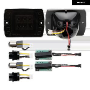 ラングラー YJ ウィンカーアッシー スイッチバック LED バンパー ウィンカー/DRL ランニング パーキング ライト ジープ ラングラー YJ 1987 1988-1995 - Smoked Lens