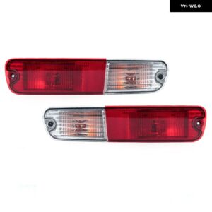 リア バンパー ライト テールライト リフレクター シグナルランプ 三菱 パジェロ モンテロ V73 V75 V77 2003 - 07 電球 付き - Left and Right