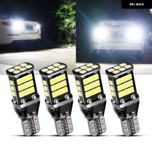 AUXBEAM 912 921 T15 W16W LED バックアップ/ブレーキ/ テールライト バルブ 6500K ホワイト サイド発光 高輝度 電球 - 4PCs