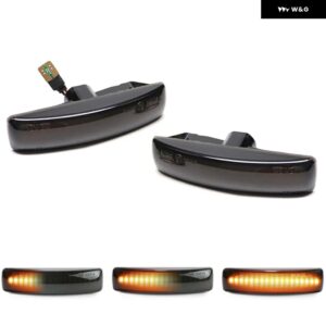 ランドローバー LR2 LR3 LR4 ディスカバリー 3/4 フリーランダー 2 レンジローバー スポーツ LED サイドマーカーランプ フェンダー ウィンカー アンバー - Smoked Dynamic Amber