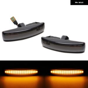 ランドローバー LR2 LR3 LR4 ディスカバリー 3/4 フリーランダー 2 レンジローバー スポーツ LED サイドマーカーランプ フェンダー ウィンカー アンバー - Smoked Normal Amber