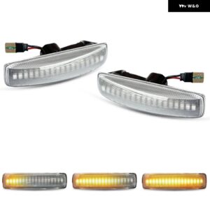 ランドローバー LR2 LR3 LR4 ディスカバリー 3/4 フリーランダー 2 レンジローバー スポーツ LED サイドマーカーランプ フェンダー ウィンカー アンバー - Clear Dynamic Amber