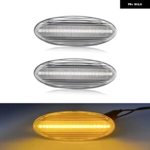 マツダ 323 B2500 プロテジェ トリビュート MPV クリアスモークレンズ LED サイドマーカーランプ アンバー サイドフェンダー ウィンカーライト - Clear Normal Amber