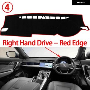 プロトン X70 2018-2025 滑り止めマット ダッシュボード カバー パッド サンシェード ダッシュマット カーペット カーアクセサリー 右ハンドル - Right Hand Red Edge