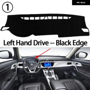 プロトン X70 2018-2025 滑り止めマット ダッシュボード カバー パッド サンシェード ダッシュマット カーペット カーアクセサリー 右ハンドル - Left Hand Black