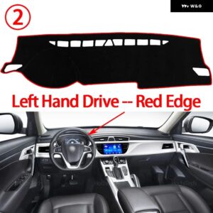 プロトン X70 2018-2025 滑り止めマット ダッシュボード カバー パッド サンシェード ダッシュマット カーペット カーアクセサリー 右ハンドル - Left Hand Red Edge
