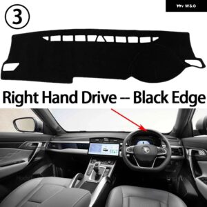 プロトン X70 2018-2025 滑り止めマット ダッシュボード カバー パッド サンシェード ダッシュマット カーペット カーアクセサリー 右ハンドル - Right Hand Black