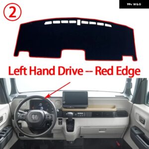 ダッシュボード カバー ボード 滑り止めマット パッド カーアクセサリー サンシェード カーペット ラグ ホンダ N-BOX カスタム JOY 2024 2025 - Left Hand Red Edge