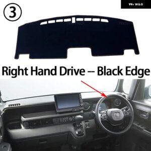 ダッシュボード カバー ボード 滑り止めマット パッド カーアクセサリー サンシェード カーペット ラグ ホンダ N-BOX カスタム JOY 2024 2025 - Right Hand Black