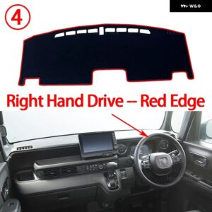 ダッシュボード カバー ボード 滑り止めマット パッド カーアクセサリー サンシェード カーペット ラグ ホンダ N-BOX カスタム JOY 2024 2025 - Right Hand Red Edge