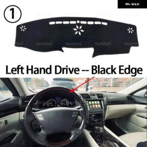 レクサス LS460 LS460L LS600L LS460H LS600H 2006-2011 車用 ダッシュボード カバー 光を避ける パッド 計器プラットフォームカバー マット カーペット - Left Hand Black