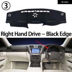 レクサス LS460 LS460L LS600L LS460H LS600H 2006-2011 車用 ダッシュボード カバー 光を避ける パッド 計器プラットフォームカバー マット カーペット - Right Hand Black