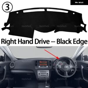 日産 マキシマ 2009-2014 ダッシュボード カバー パッド サンプロテクション パッド UVカットマット 左ハンドル 右ハンドル - Right Hand Black