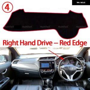 ホンダ BR-V BRV ブリオ 2015 - 20-2022 インテリア ダッシュボード カバー パッド サンプロテクション パッド UVカットマット - Right Hand Red Edge