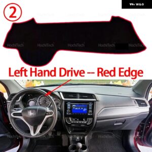 ホンダ BR-V BRV ブリオ 2015 - 20-2022 インテリア ダッシュボード カバー パッド サンプロテクション パッド UVカットマット - Left Hand Red Edge