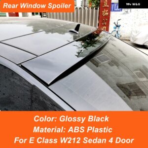 メルセデス ベンツ E クラス W212 E180 E200 E260 E300 E320 セダン 4ドア リア トランク リッド ダックテールルーフウィンドウ 車 ABS スポイラー ウィング - RF Glossy Black