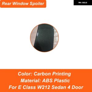メルセデス ベンツ E クラス W212 E180 E200 E260 E300 E320 セダン 4ドア リア トランク リッド ダックテールルーフウィンドウ 車 ABS スポイラー ウィング - RF Carbon printing