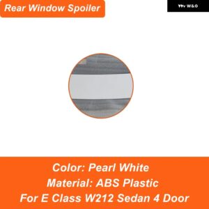 メルセデス ベンツ E クラス W212 E180 E200 E260 E300 E320 セダン 4ドア リア トランク リッド ダックテールルーフウィンドウ 車 ABS スポイラー ウィング - RF White