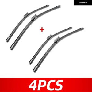 車用 ワイパー シュコダ オクタビア A7 TYP5E MK3 2013-2019 24インチ + 19インチ フロント リア ワイパー ブレード ブラシ カッター アクセサリー - 4 PCS