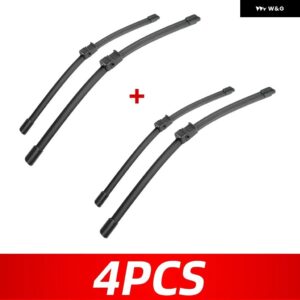 車用 ワイパー VW ゴルフ プラス 5M1 2005-2009 28インチ + 28インチ フロント リア ワイパー ブレード ブラシ カッター アクセサリー 2005 - 09 - 4 PCS