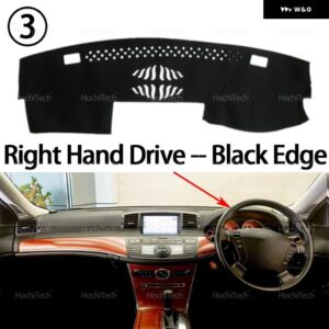 インフィニティ M35 M45 2004 - 09 自動車 ダッシュボード カバー ダッシュマットボード パッド カーペットダッシュマット UVカットマット - Right Hand Black