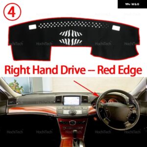 インフィニティ M35 M45 2004 - 09 自動車 ダッシュボード カバー ダッシュマットボード パッド カーペットダッシュマット UVカットマット - Right Hand Red Edge