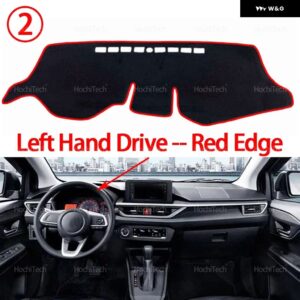 ダッシュボード カバー マットカーペット トヨタ ウィゴ2023 2024滑り止めマット ダッシュボード カバー パッド サンシェード - Left Hand Red Edge