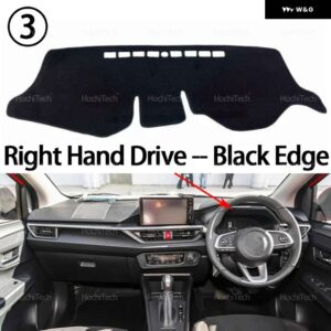 ダッシュボード カバー マットカーペット トヨタ ウィゴ2023 2024滑り止めマット ダッシュボード カバー パッド サンシェード - Right Hand Black