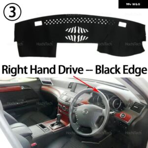 日産 フーガ Y50 2004 - 09 自動 ダッシュボード カバー ダッシュマットボード パッド カーペットダッシュマット抗 UV マット - Right Hand Black