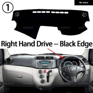 自動 ダッシュボード カバー ダッシュマットボード パッド カーペットダッシュマット抗 UV マットプロドゥア MYVI 2011 - 17 - Right Hand Black