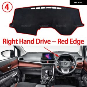 PERODUA ALZA W150 2022 2022 2023 2024 2025 オート ダッシュボード カバー ダッシュマットボード パッド カーペットダッシュマット UVカットマット - Right Hand Red Edge
