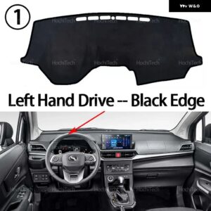 PERODUA ALZA W150 2022 2022 2023 2024 2025 オート ダッシュボード カバー ダッシュマットボード パッド カーペットダッシュマット UVカットマット - Left Hand Black