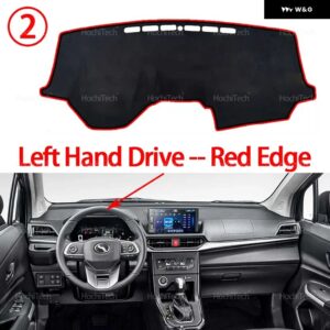 PERODUA ALZA W150 2022 2022 2023 2024 2025 オート ダッシュボード カバー ダッシュマットボード パッド カーペットダッシュマット UVカットマット - Left Hand Red Edge