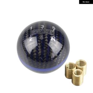 汎用 カーボン MUGEN 5 / 6速 マニュアル /オートマチック球面 ギア シフト ノブ RS-SFN013 - 5-black-blue