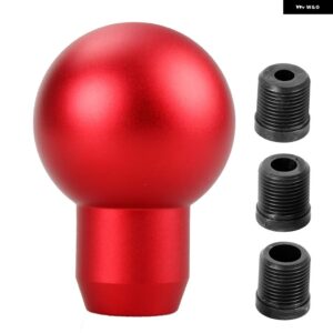 汎用 アルミ 合金 ギア シフト ノブラウンドボールフロストギア レバー ノブレーシングカーギアハンドルノブRS-SFN116 - red