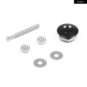 1.25インチ 汎用 スタイル プッシュ ボタン ビレット フードピン ロッククリップキット BMW など車用クイックピン BX102253 - black