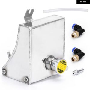 240SX S13 SR20DET KA24DE KA24E KA24 アルミ製クーラント オーバーフロー タンク リザーバー キット 日産 適合車種: 240SX VR-TK47 - Silver